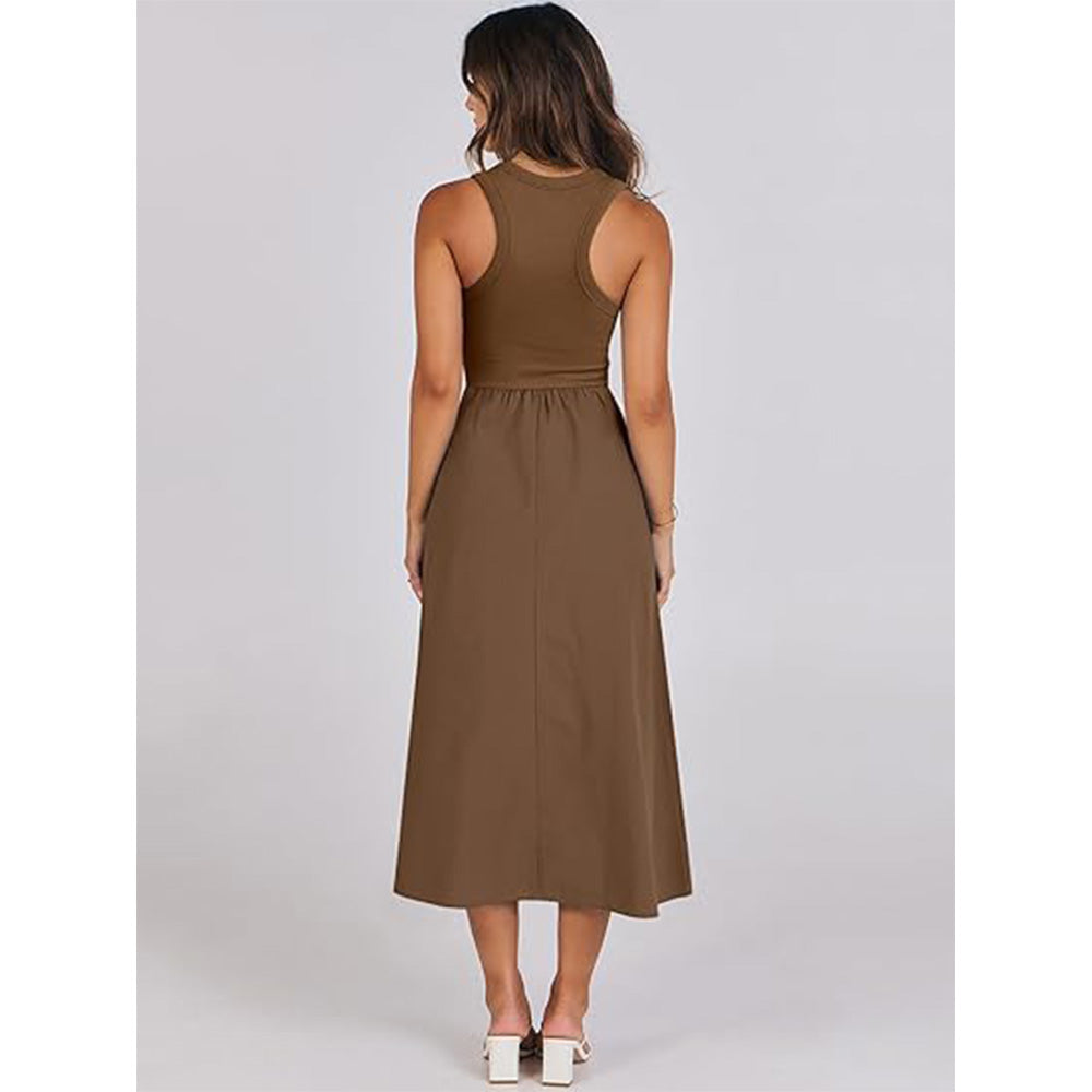 🌊Boho Beach Magic! Patchwork Knit Dress w/ Secret Pockets✨ Racerback Tank Dress💫 Flowy Midi Sundress | Summer Casual TikTok Viral 🌊Boho Beach Magic! Patchwork Knit Dress w/ Secret Pockets✨ Racerback Tank Dress💫 Flowy Midi Sundress | Summer Casual TikTok Viral